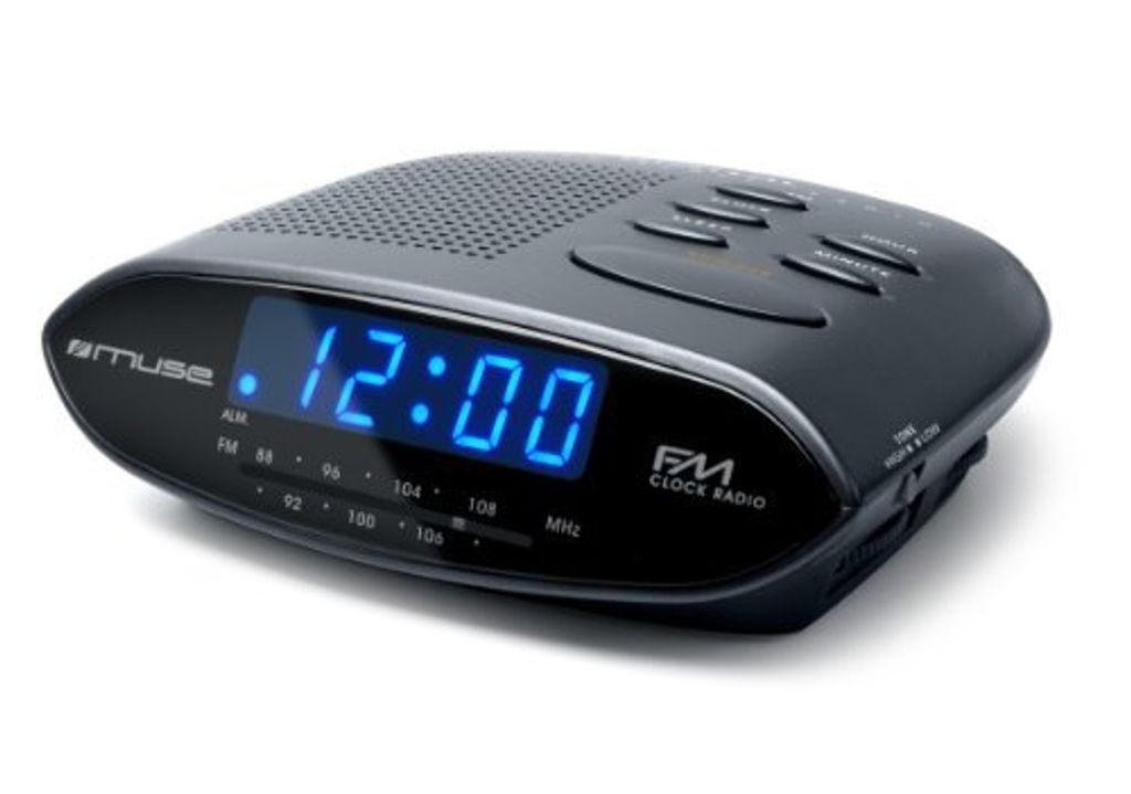 Muse M-10 BL, Digitaler Wecker, Oval, Blau, 87,5 - 108 MHz, Produktbild 