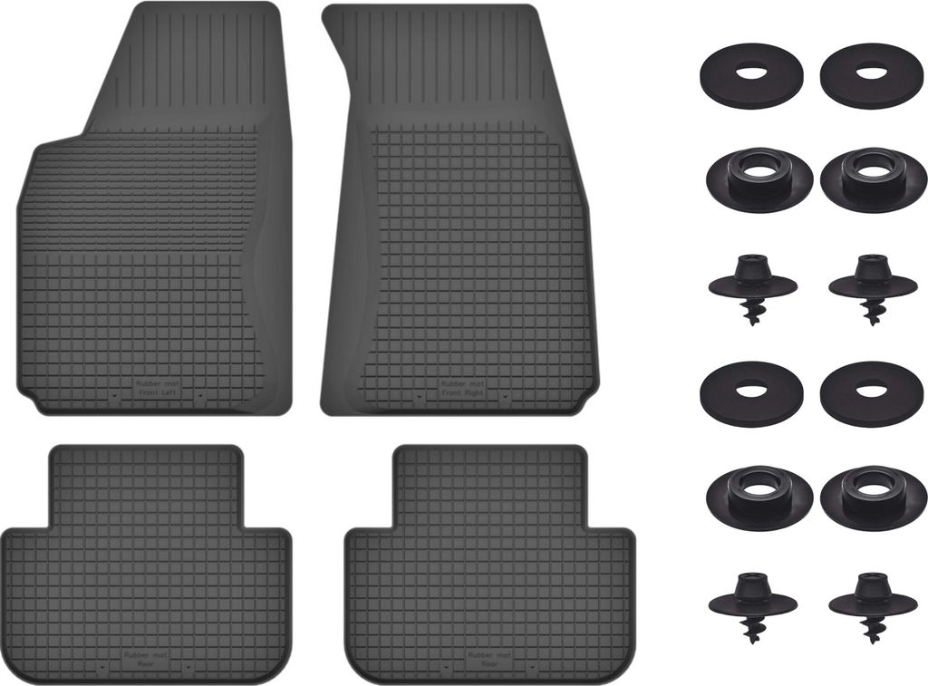 Gummimatten Mit Stoppern Für: Ssangyong Kyron (2005-2014) Schwarz Set