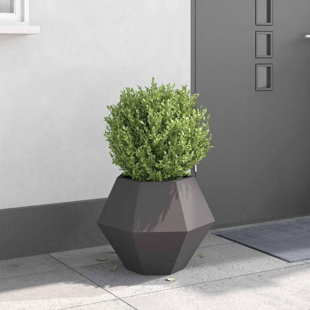 Maison Exclusive - Pflanzkübel Schwarz 50 x 50 x 40 cm Stahl