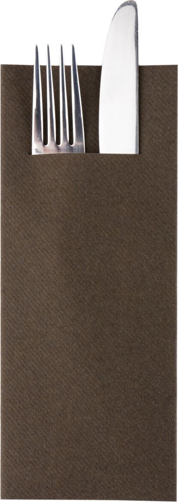 Sovie HORECA Besteckserviette "Pub" in Braun aus Linclass Airlaid 40 x 33 cm, 1/8 Falz, 75 Stück