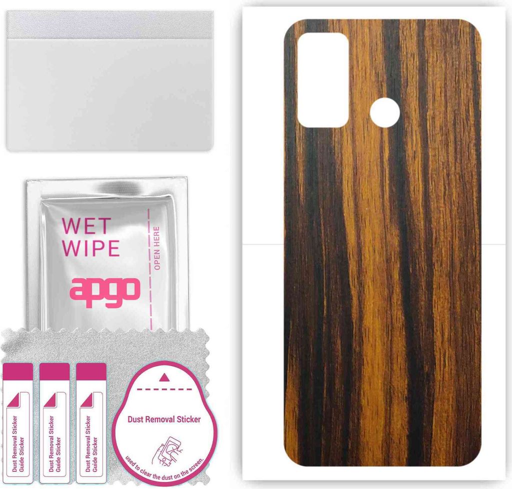 apgo Rückseite Schutzfolie, Skin, kompatibel mit Oukitel C23 Pro, Hinten Displayschutzfolie aus Vinylfolie, kratzfest, einfache Montage - Tigerwood