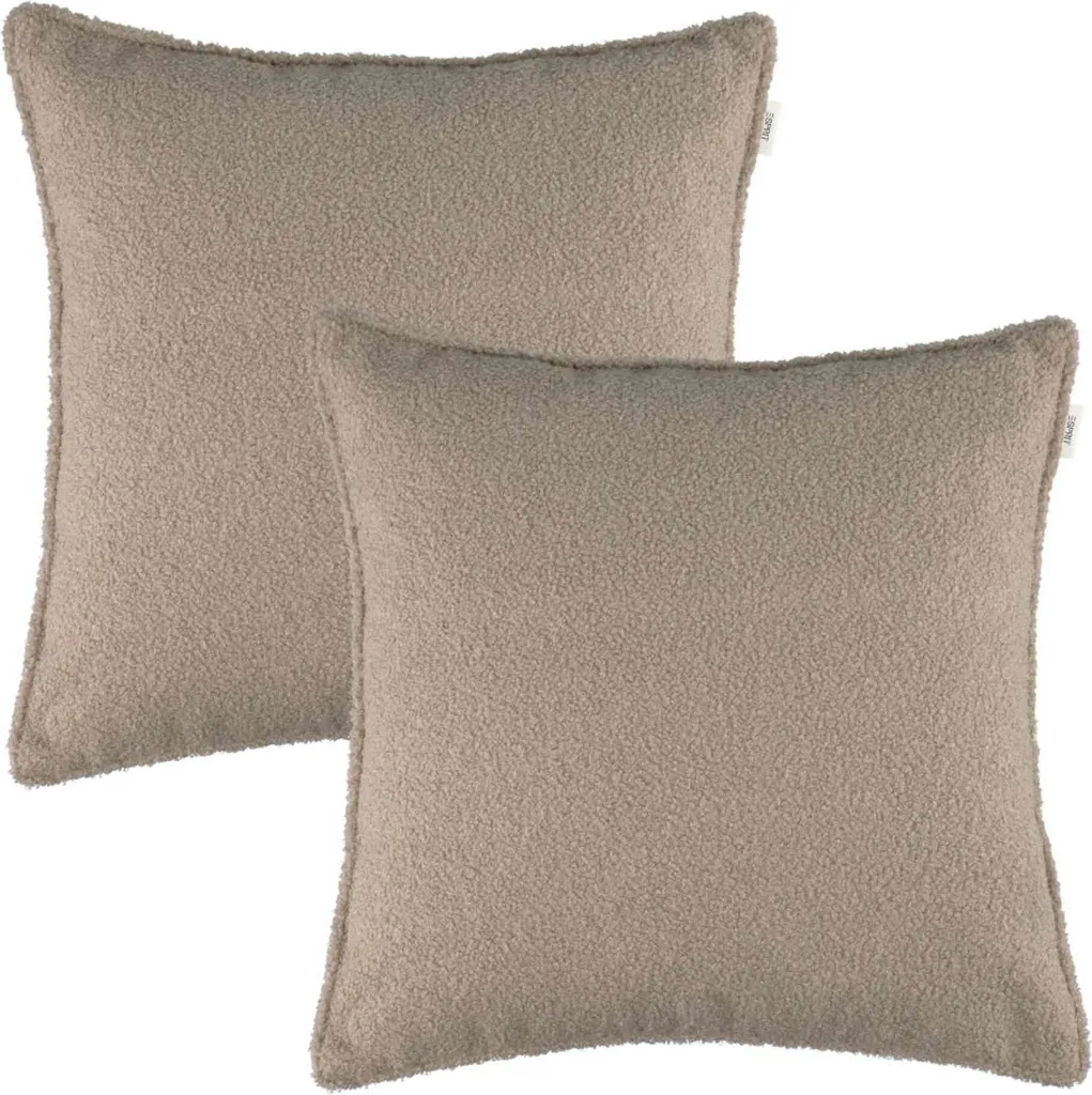 ESPRIT Housse de Coussin CUTE-2 Beige 45x45 cm - Lot de 4 Pièces Chic