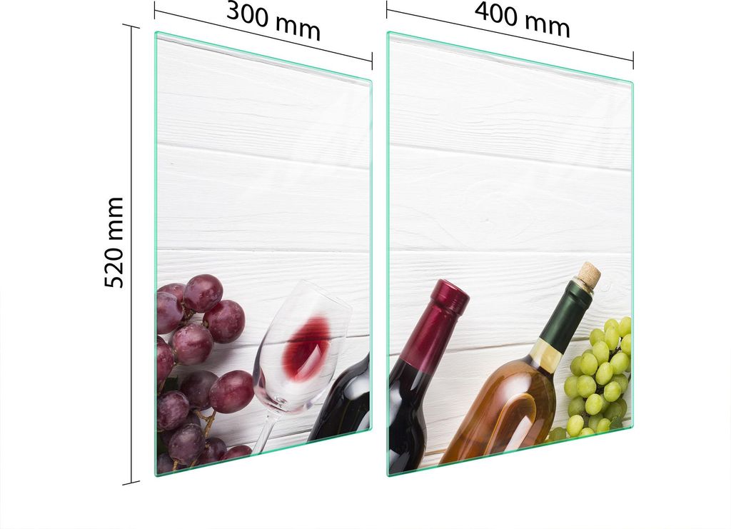 Glasschutzplatte Für Herd 70X52 Wein