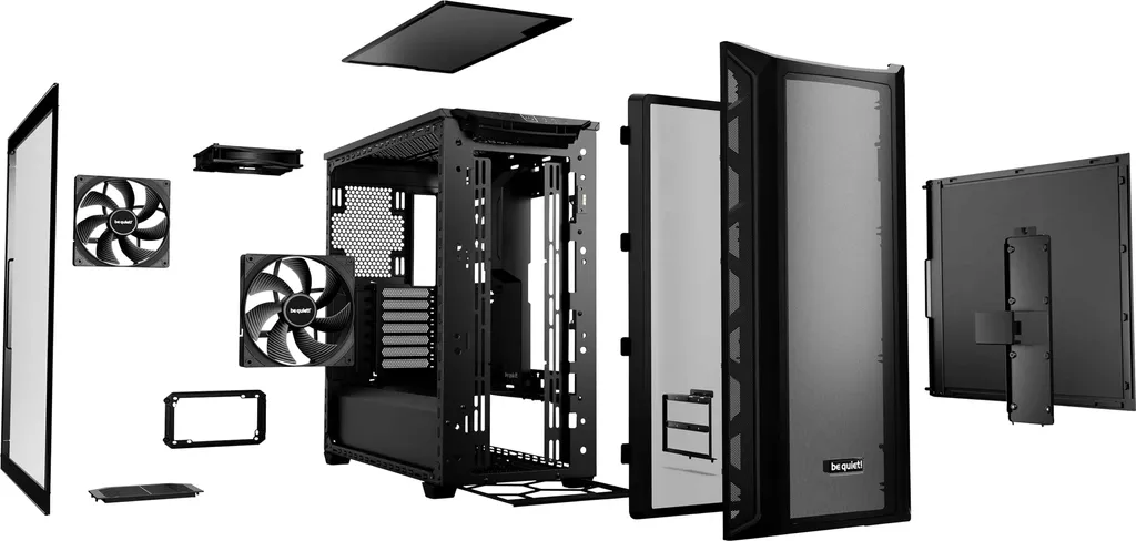 Shadow Base 800 BE QUIET ! Noir - Boîtier avec Ventilateurs 140mm Inclus