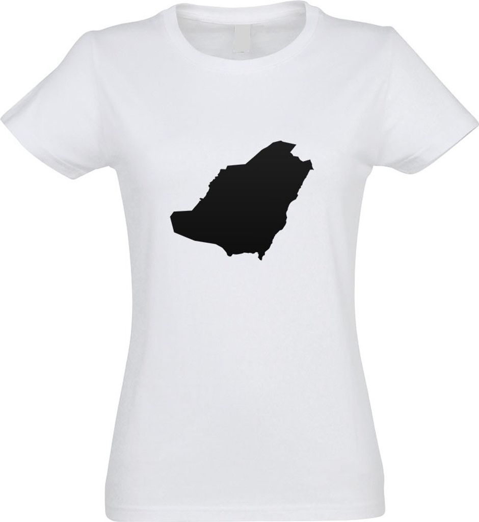 Kiwistar - T-Shirt tailliert - Damen - Weiss - Saudi-Arabien Umriss Kontur - mit Motiv Bedruckt - Funshirt Design - Sport - Freizeit - Damen - XL