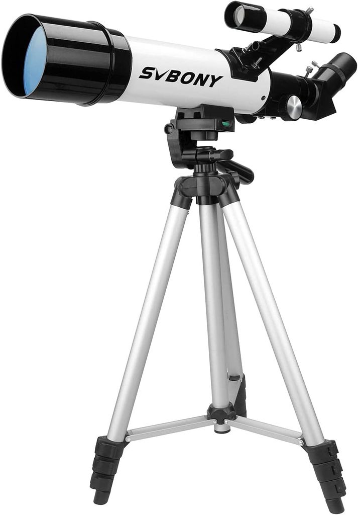 Svbony SV501P Kinder Teleskop, 60mm Öffnung 400mm fernrohr kinder, Astronomie-Refraktor-Teleskop mit Verstellbarem Stativ, Geschenk zum Kindertag