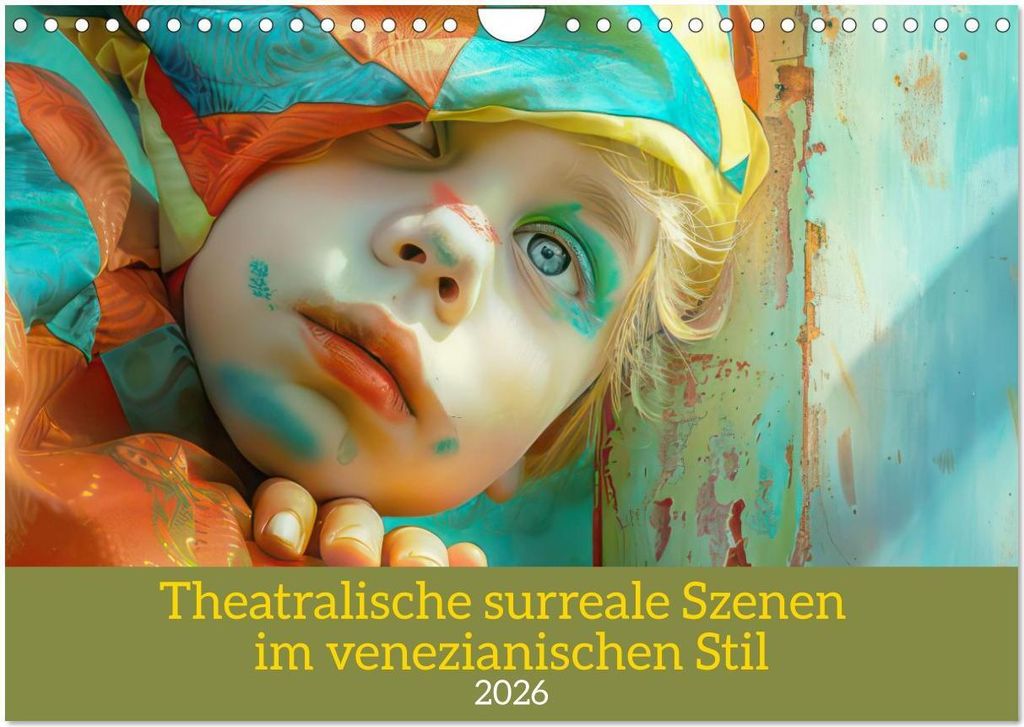 Theatralische surreale Szenen im venezianischen Stil (Wandkalender 2026 DIN A4 quer), CALVENDO Monatskalender