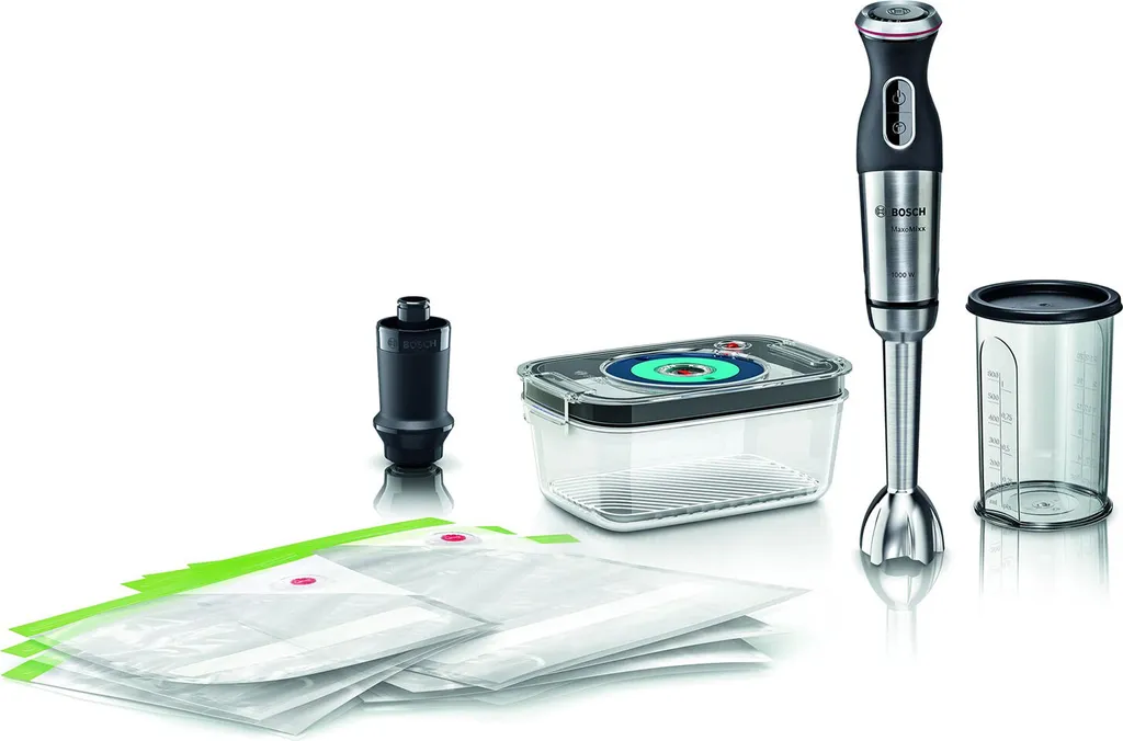 Bosch MS8CM61V1 Mixeur 1000W Technologie QuattroBlade Pro Inox Noir