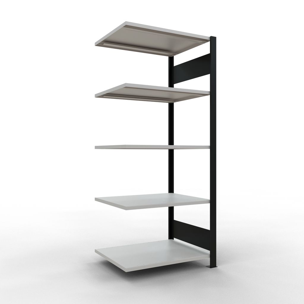 Büroregal Stecksystem Anbauregal - 1800x750x600 mm, Typ 150 kg