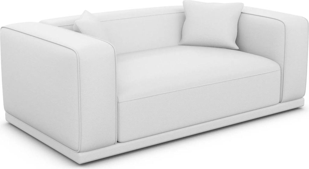 Kunstleder 2-Sitzer Couch Diora Weiß