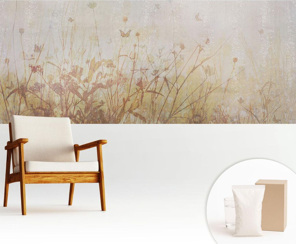 Fototapete - 250x104 cm - Tapete - Wandtapete - Wandbilder - Dekofolie - Tapete Folie - Wand - Dekoration - Wohnzimmer - Harmonie der Wiese