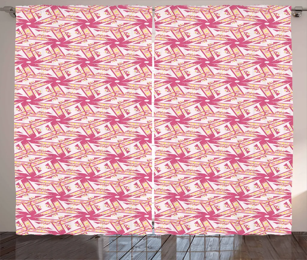 Tenda Floreale Retro ABAKUHAUS 280x225 cm - Chic Grunge per Soggiorno