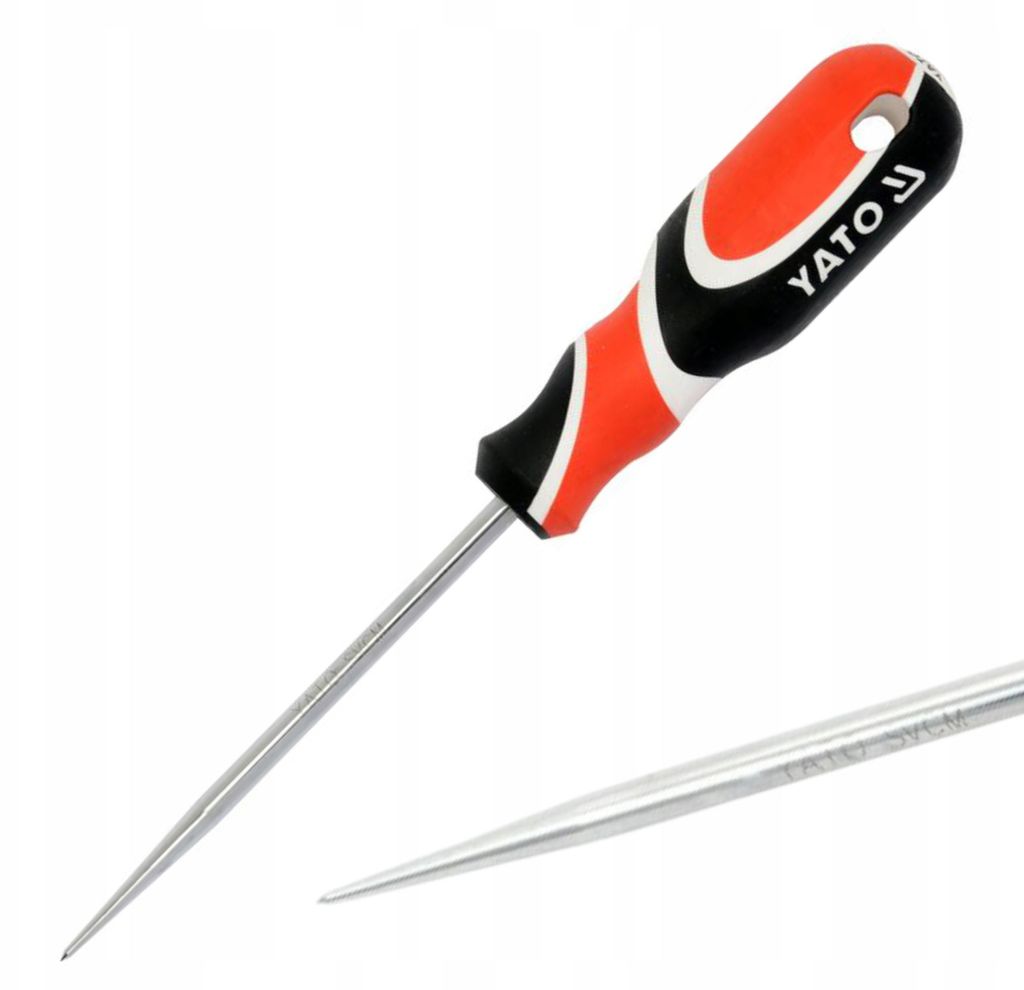 Yato YT-1374, Kratzahle, Feine Spitze, Polypropylen (PP), Thermoplastisches Vulkanisat (TPV), Schwarz, Rot, 12 cm