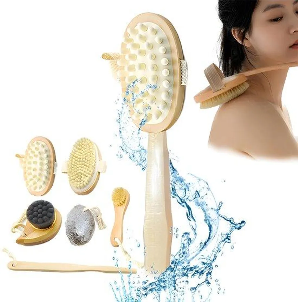 Kit Nettoyage 6 Pièces avec Brosse Pieds et Accessoires Exfoliants