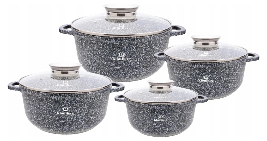 Batteria Cucina 8 Pz Grigio Antracite Induzione 16/20/24/28 cm