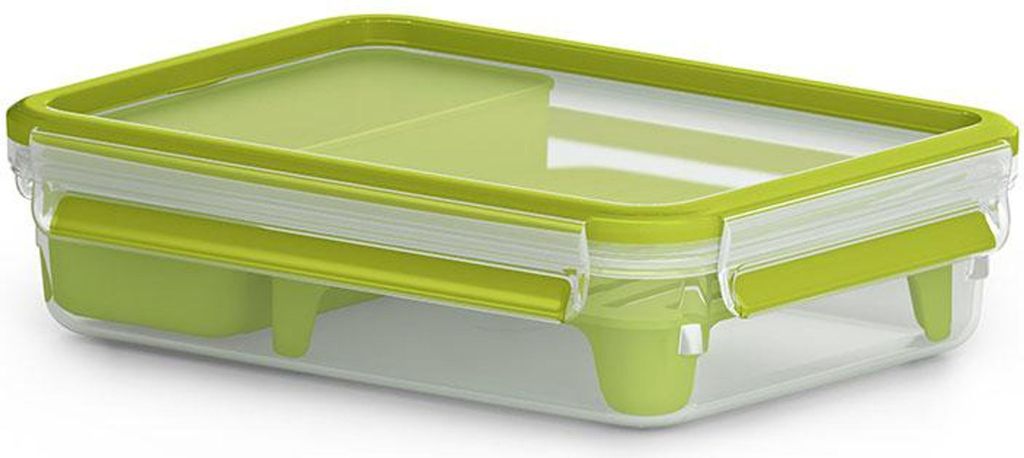 emsa Brunchbox CLIP & GO 1,20 Liter transparent / grün Produktbild 