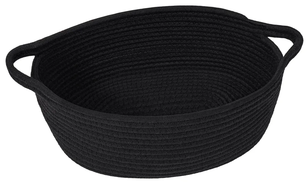 Fini le désordre avec ce panier de rangement noir en coton multi-usage
