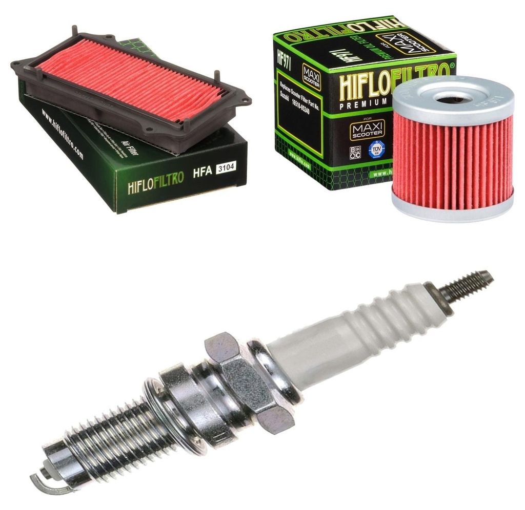 Service-Kit für Suzuki UX 125 Sixteen 2008-2014 Luftfilter Ölfilter Zündkerze von pamoto - Neu