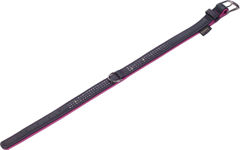 Nobby Halsband "PACIFIC DELUXE" dreireihig fuchsia L: 52cm; (41-49cm) B: 25/28mm