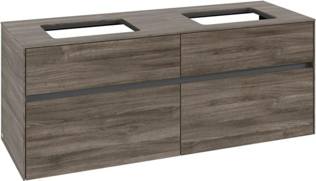 V&B Waschtischunterschrank Collaro 140x54,8x50cm, f 2 WT, stone oak