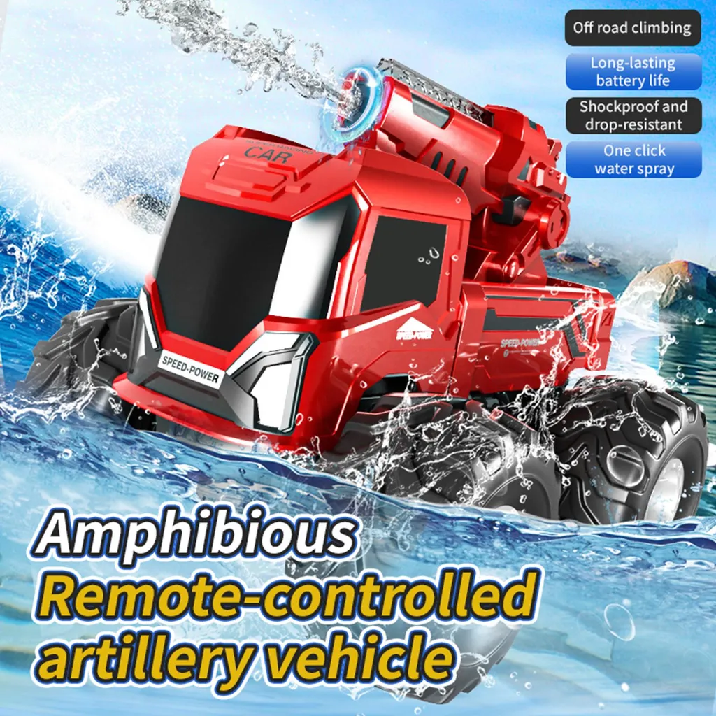 Camion RC incassable pour terrains difficiles avec jet d'eau et LED 360°