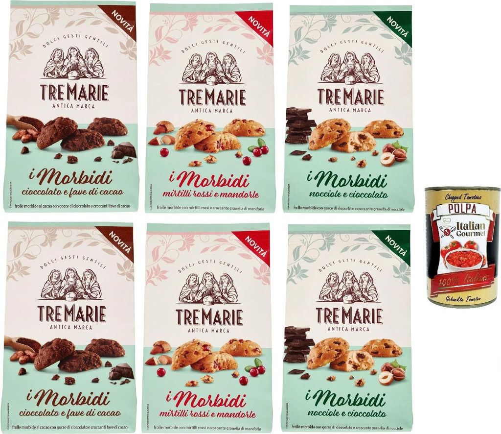 Tre marie biscotti, i morbidi Testpaket, Schokolade und Produktbild 