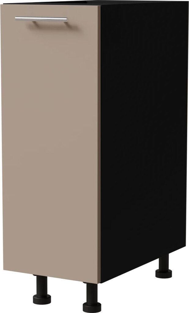 Küchenunterschrank BRERRA 20x82cm lackiert Farbe wählbar BR-D1D/20,RAL 1016 graubeige Matt,schwarz