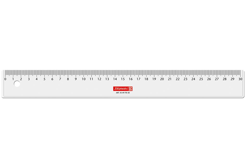 Brunnen 10-49 770 30, Schreibtisch-Lineal, Schwarz, Produktbild 