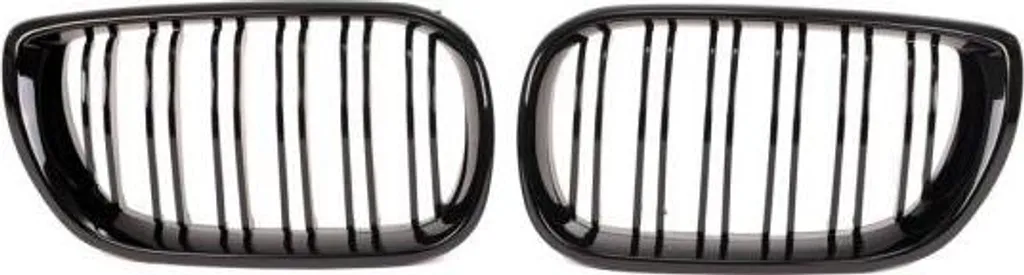 Haricots BMW E46 2001-2005 Noir Brillant - Finition Double Barreau