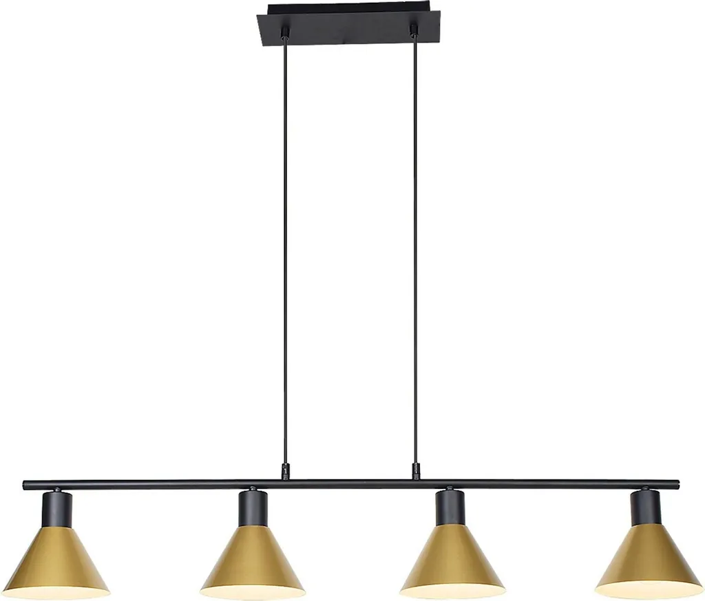 Suspension 4 bras E27 noir mat Alvaro 3160 Rabalux en métal de qualité