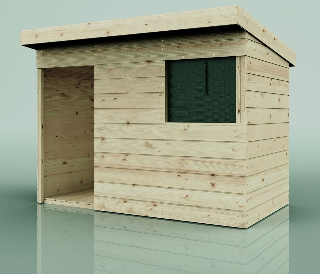 OutdoorToys Spielhaus Sonnenfinsternis Kinderspielhaus aus Holz in Grün, Kinderhaus Holzhaus Kinder Dunkelgrün