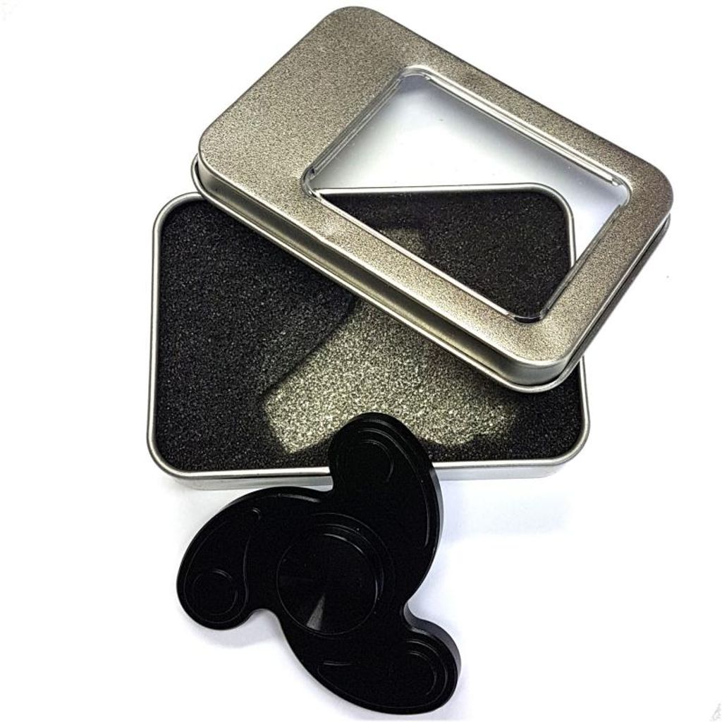 ALU Hand Fidget Spinner schwarz Pocket Finger Kreisel Anti Stress ADHS Spielzeug