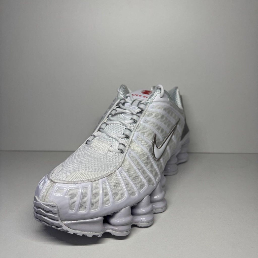 Nike Shox TL White Metallic Silver Max Orange - EU: 43 Produktbild 
