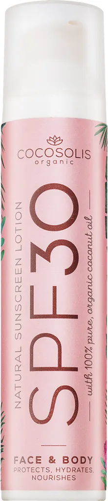 Soin Solaire Naturel SPF 30 Cocosolis 100 ml aux Huiles Bio de Coco