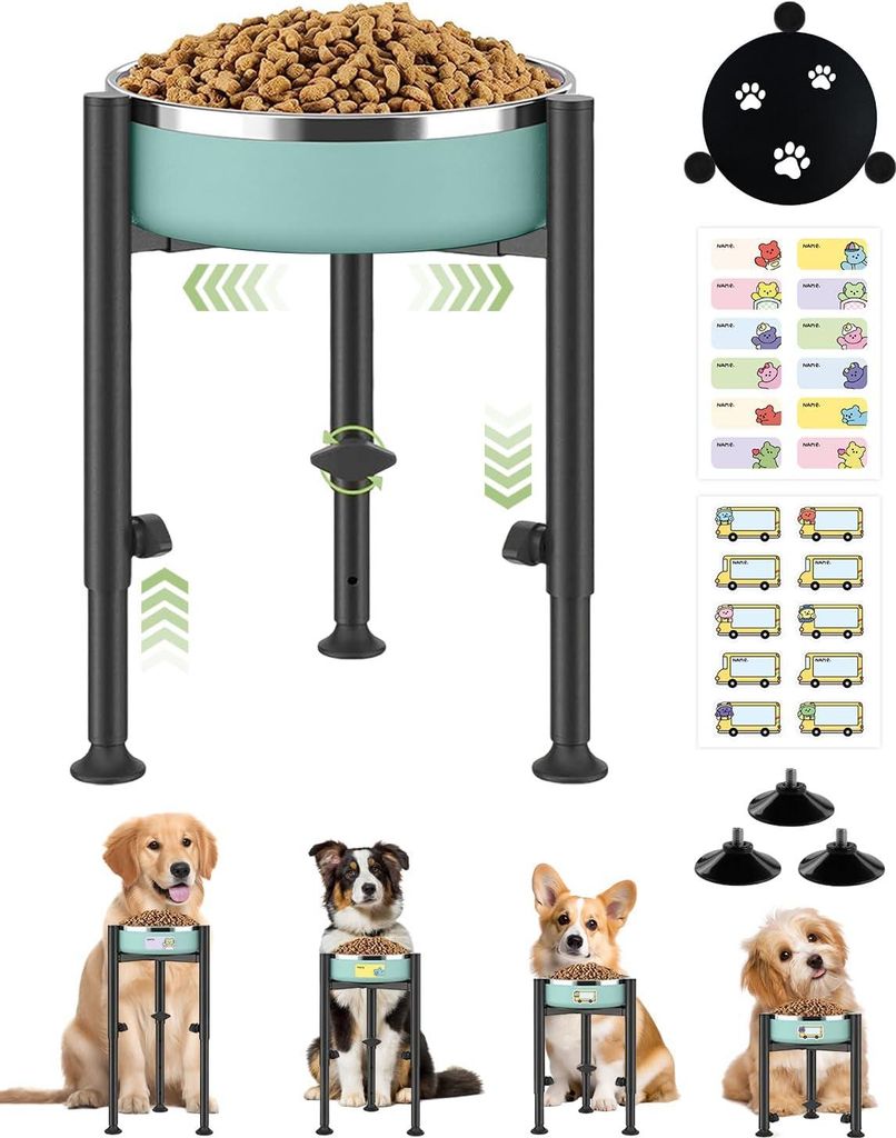 Erhöhte Hundenapf - rutschfest - verstellbar - für alle Hunderassen