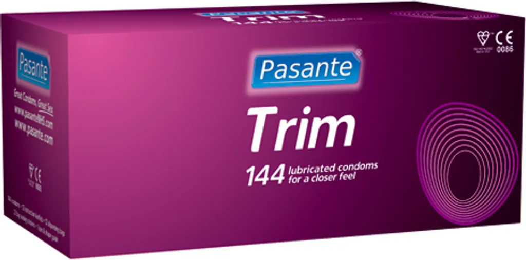 Pasante Trim 144pz - Preservativi XS Extra Slim 49mm Vestibilità Sicura