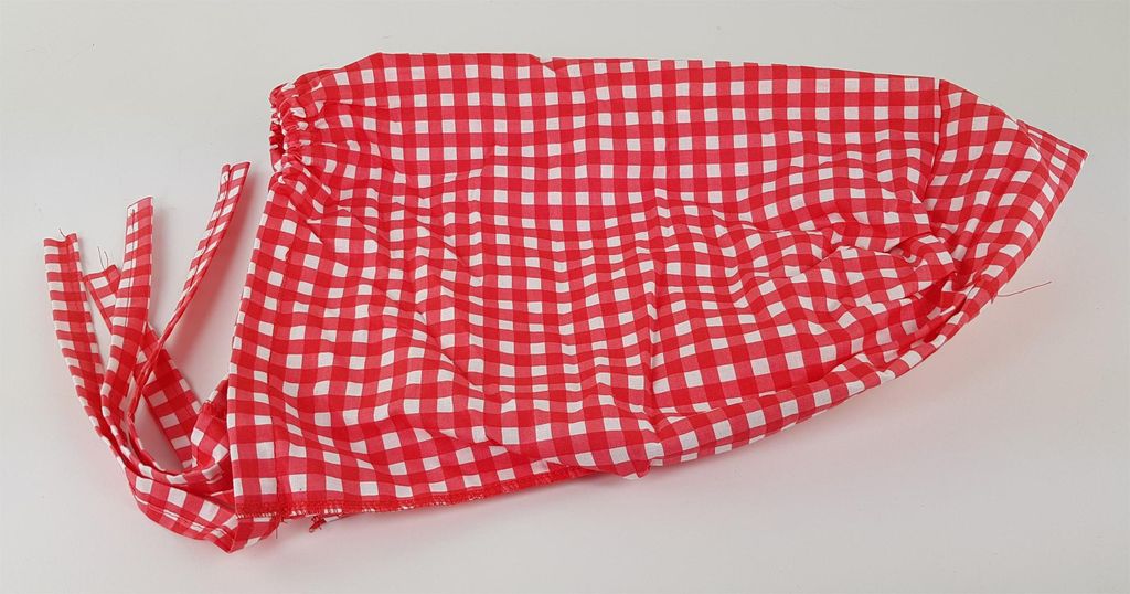 Stoffeinlage für Einkaufskörbe in Rot kariert - R1 Produktbild 