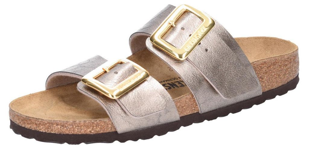 Birkenstock Damen Pantoletten Sydney Cushion Buckle 42092-37, 42092-38, 42092-39, 42092-40, 42092-41, 42092-42 BIR-1029372 Graceful Taupe 41
