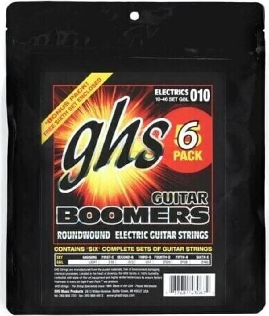 Cordes guitare électrique GHS Boomers GBL idéal scène et studio