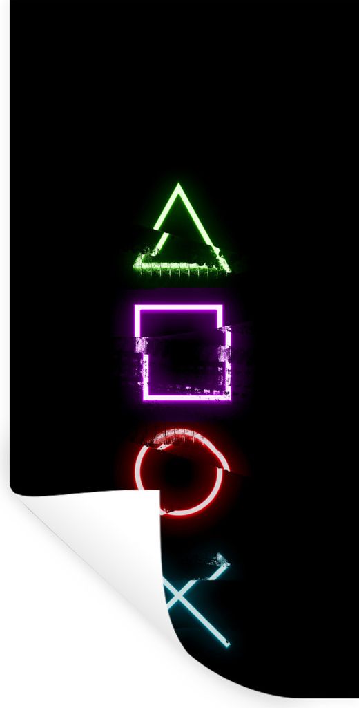 MuchoWow Wandtattoo Wandsticker Wandaufkleber Spiele - Controller - Neon 60x120 cm Selbstklebend und Repositionierbar - Selbstklebend - Fototapeten