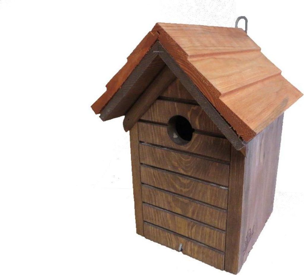 Nistkasten braun mit Schindelholzdach LxBxH: 26x19,5x19,5 cm