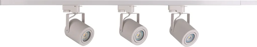 Luminaire sur rail blanc avec 3 spots orientables GU10 MINOR Polux de 1m