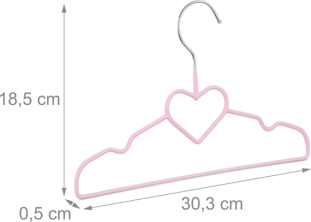40 Grucce Per Bambini In Plastica Rosa Antiscivolo Con Gancio - Misura Neonato 0-2 Anni