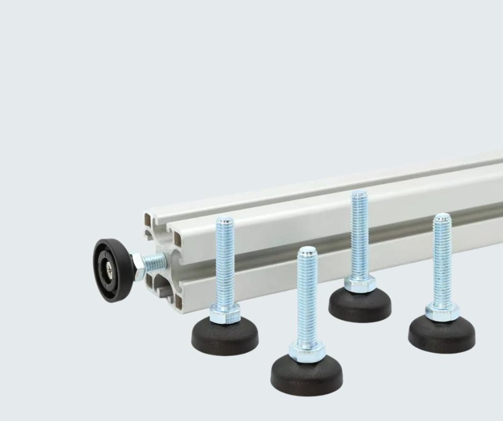 4x Stellfuss für 30x30, 30x60, 40x40 und 40x80 Aluprofil