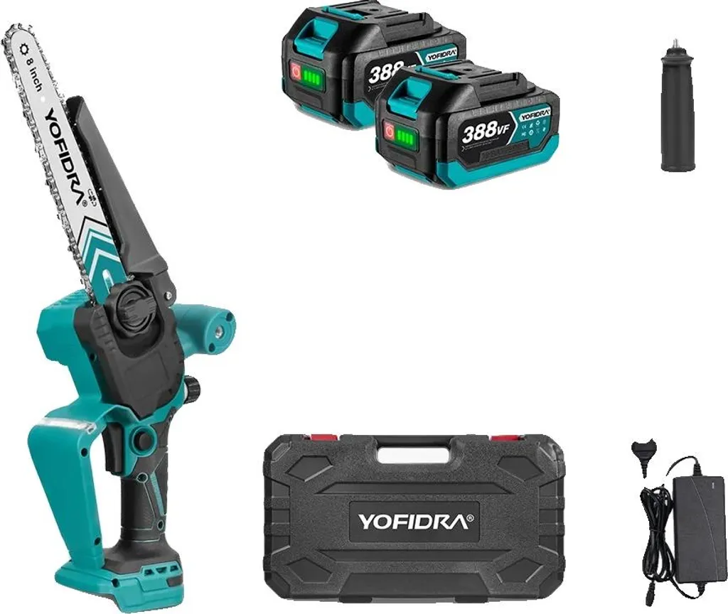 Tronçonneuse Électrique Moteur Sans Balais, Écran LCD et Pack Batteries