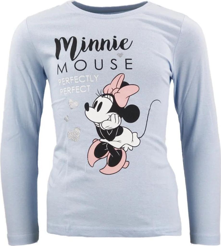 Disney Minnie Maus Kinder langarm T-Shirt – Hellblau / 116 Produktbild 