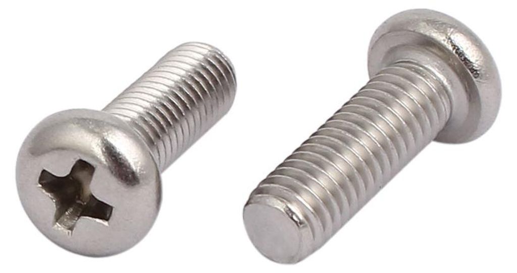 50pcs M5 x 15mm 304 Edelstahl Kreuzschlitz Rund Kopf Maschine Schraube Bohrer DE de