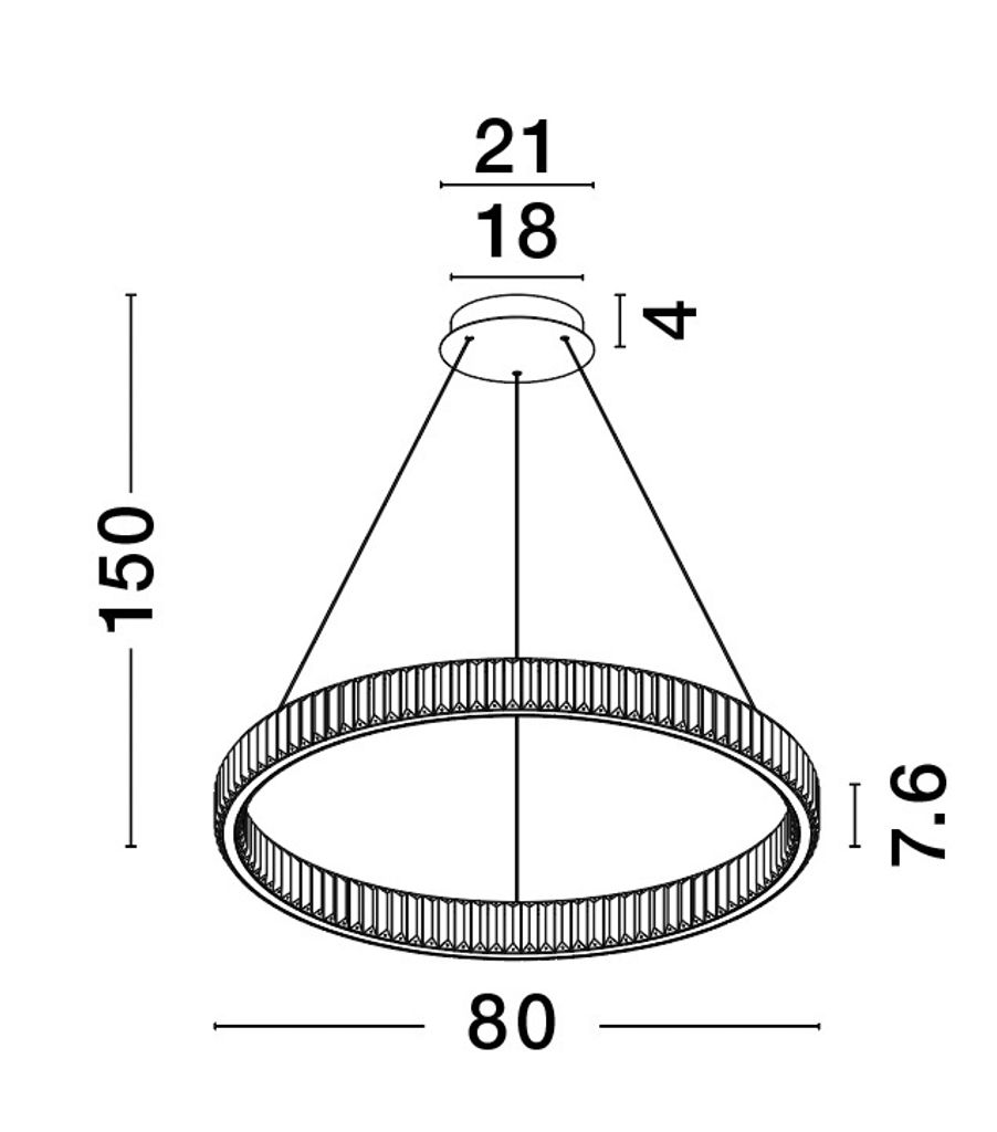 Nova Luce AURELIA LED závěsné světlo zlaté 47W neutrální Obrázek produktu 6