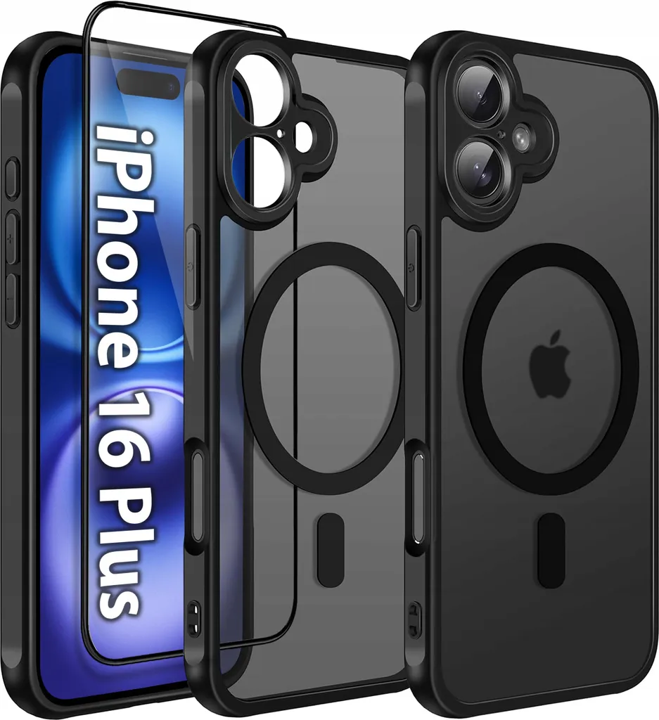 Cover iPhone 16 Plus MagSafe a Prova di Bimbo 360° Vetro 5D