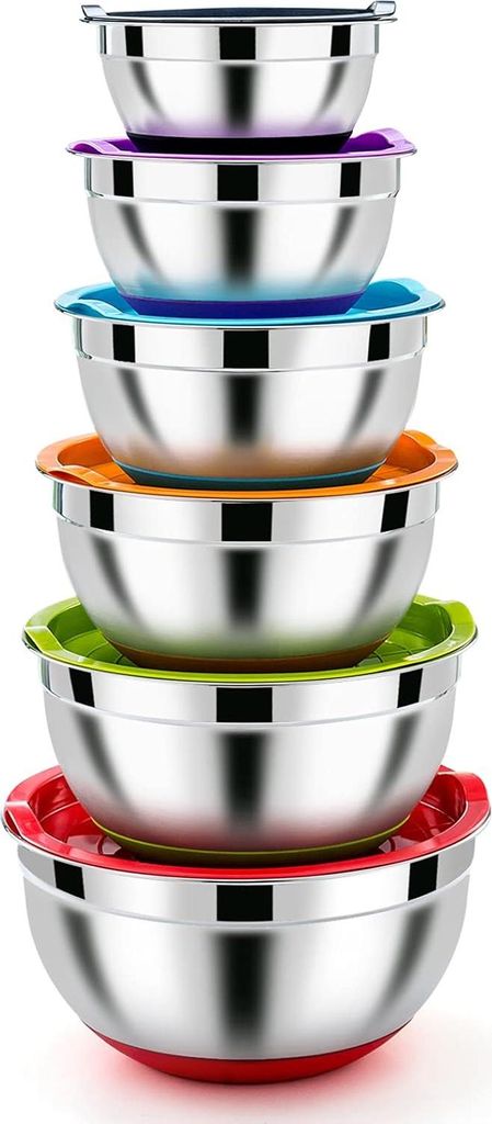 Edelstahl Mischschüssel Set, Lebensmittel Aufbewahrung, Küche